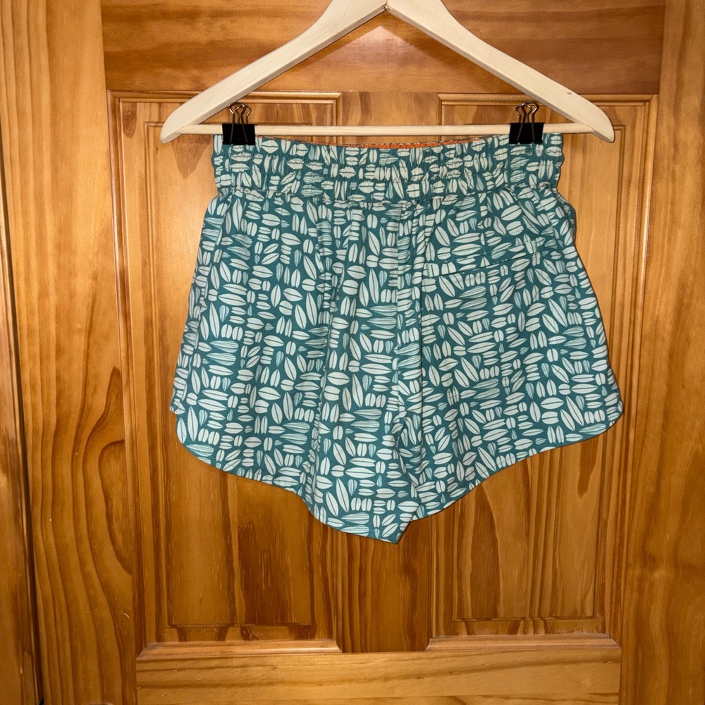 United By Blue Teal Print Athletic Shorts - Picture 2 of 4
